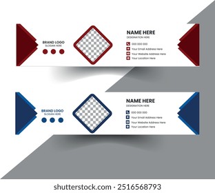 modelo de design de assinatura de email simples e limpo