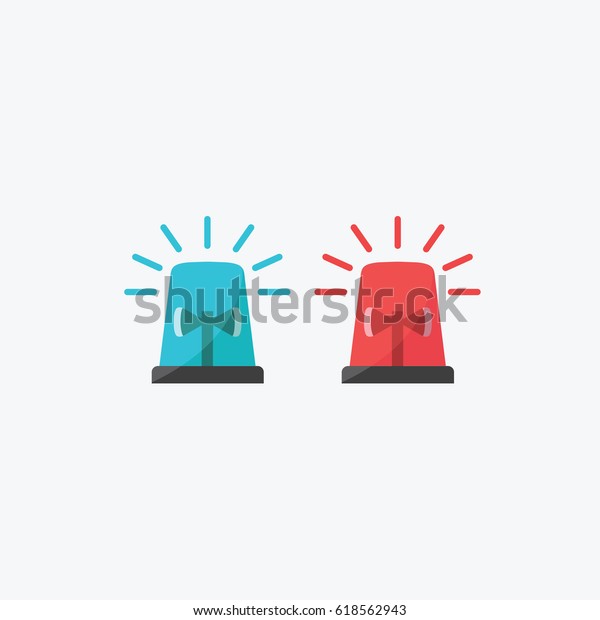 simple clean
Emergency vehicle lighting icon vector or symbol. red & blue
flashing light for Police, ambulance, or Firefighters siren sign
flat design style illustration
