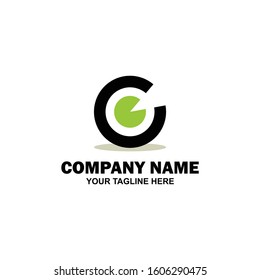 Simple Clean Eye Logo With C Letters With Abstract Shapes Vector Illustration - Vector