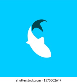 simple and clean fish koi logo