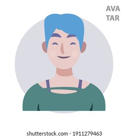 simple and clean flat avatar design
