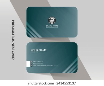 Simple and clean flat business card template design 