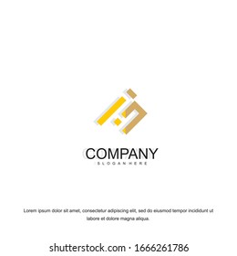 Simple and clean flat design of letter  G logo vector template
