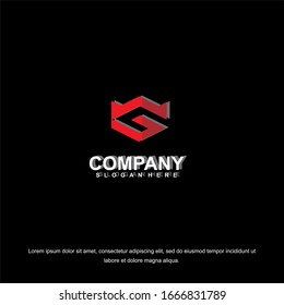 Simple and clean flat design of letter  G logo vector template