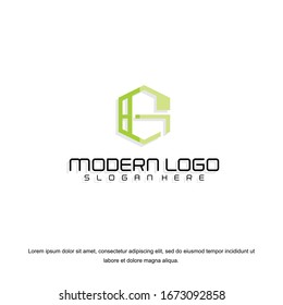 Simple and clean flat design of letter G logo vector template. 
