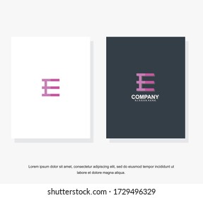 Diseño plano simple y limpio de la plantilla vectorial del logotipo de letra E. Plantilla de diseño del logotipo de la carta corporativa E. Logo de la carta E para empresas.