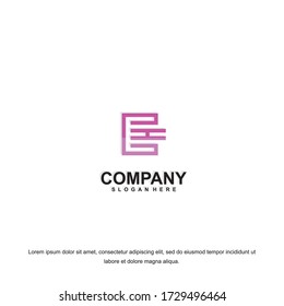 Simple and clean flat design of letter E logo vector template. Business corporate letter E logo design template. Letter E logo for business.