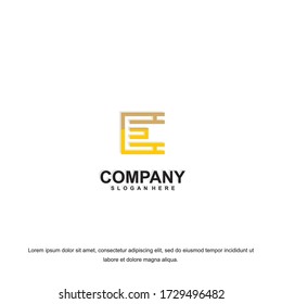 Simple and clean flat design of letter E logo vector template. Business corporate letter E logo design template. Letter E logo for business.