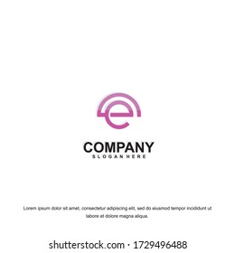 Simple and clean flat design of letter E logo vector template. Business corporate letter E logo design template. Letter E logo for business.