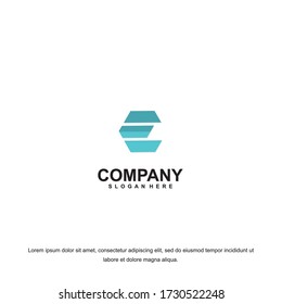 Simple and clean flat design of letter E logo vector template. Business corporate letter E logo design template. Letter E logo for business.