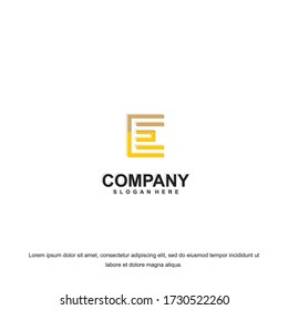 Simple and clean flat design of letter E logo vector template. Business corporate letter E logo design template. Letter E logo for business.