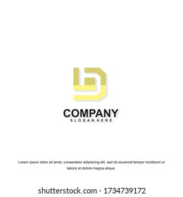 Simple and clean flat design of letter D logo vector template. Business corporate letter D logo design template. Letter D logo for business.