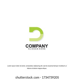 Simple and clean flat design of letter D logo vector template. Business corporate letter D logo design template. Letter D logo for business.