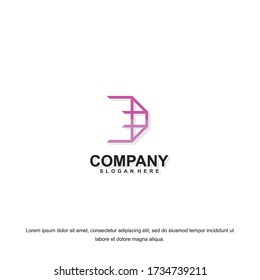 Einfaches und sauberes flaches Design der Buchstaben D Logo Vektorvorlage. Design-Vorlage für Firmenbriefmarken D. Letter D Logo für Unternehmen.