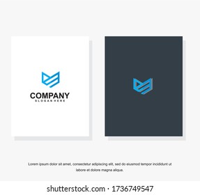 Simple and clean flat design of letter M logo vector template. Business corporate letter M logo design template. Letter M logo for business.