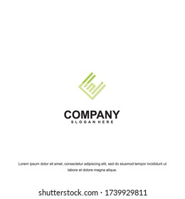 Simple and clean flat design of letter E logo vector template. Business corporate letter E logo design template. Letter E logo for business.