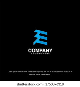 Simple and clean flat design of letter E logo vector template. Letter E logo for business .