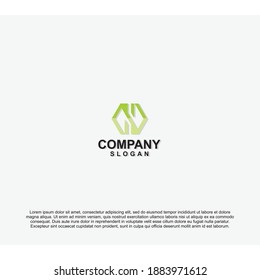 Simple and clean flat design of letter N logo vector template. Business corporate letter N logo design template. Letter N logo for business.