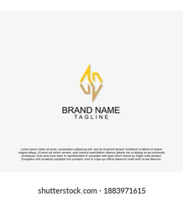 Simple and clean flat design of letter N logo vector template. Business corporate letter N logo design template. Letter N logo for business.