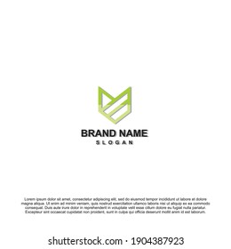 Simple and clean flat design of letter M logo vector template. Business corporate letter M logo design template. Letter M logo for business.