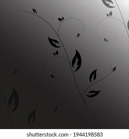 simple and clean floral design. black and white color theme