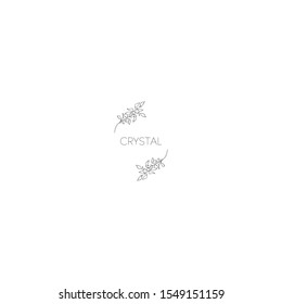 Simple and clean floral logo template. Minimal premade logo for business and branding identity.