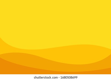 Simple Clean  Fresh Yellow Wave Background Design Template Vector