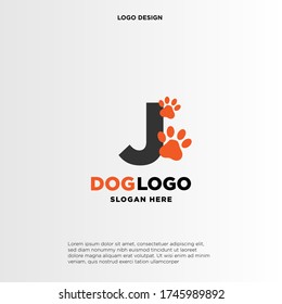 Las pastas de diseño de logotipo simples, limpias y divertidas se combinan con la letra J