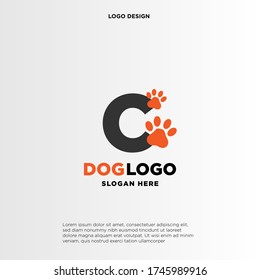 Las pastas de diseño de logotipo simples, limpias y divertidas se combinan con la letra C