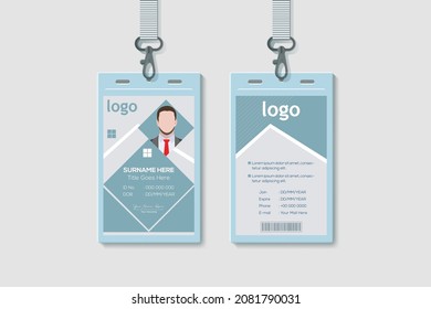 Simple and Clean Gold Color ID Card Design Template