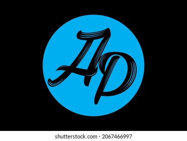 Simple and clean graphic of AP initial letter design