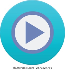 A simple, clean graphic featuring a universally recognized symbol for starting or playing media content, ideal for digital interfaces and applications.