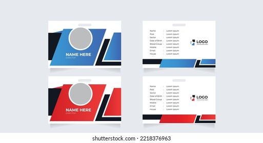 Simple and Clean Green ID Card Design Template