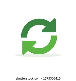 simple and clean green recycle logo