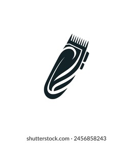 simple clean hair clipper logo vector illustration template design