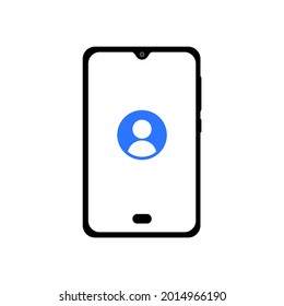 Simple And Clean Handphone, Smartphone Account Profile Vector Illustration