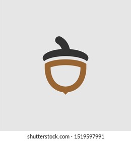 simple and clean hazelnut logo