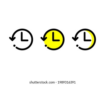 Juego de vectores de iconos de historial simple y limpio, para aplicaciones, sitios web o cualquier cosa
