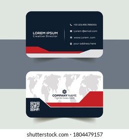 Simple Clean Horizontal Business Card Template Design