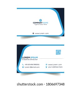 Simple Clean Horizontal Business Card Template Design