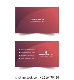 Simple Clean Horizontal Business Card Template Design