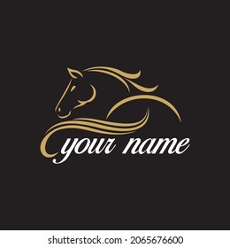 simple and clean horse logo