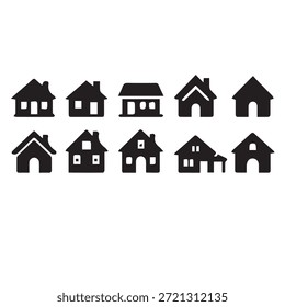 Ilustración vectorial de casa sencilla y limpia con un diseño mínimo. Ideal para conceptos inmobiliarios, Diseño web, iconos, Anuncios y proyectos creativos.