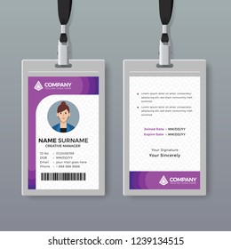 Simple And Clean ID Card Design Template