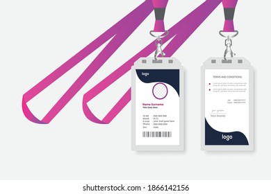 Plantilla de diseño de tarjeta de identificación simple y limpia