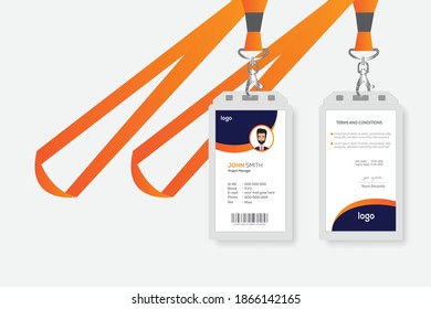 Einfache und saubere Vorlage für das Design der ID-Karte