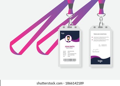 Einfache und saubere Vorlage für das Design der ID-Karte