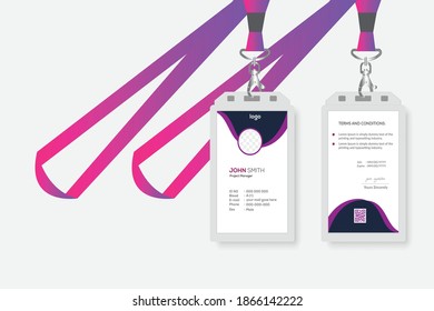 Einfache und saubere Vorlage für das Design der ID-Karte
