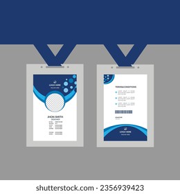 einfaches und sauberes Design der ID-Karte. für Büro, Schule, Hochschule und persönliche Nutzung.
