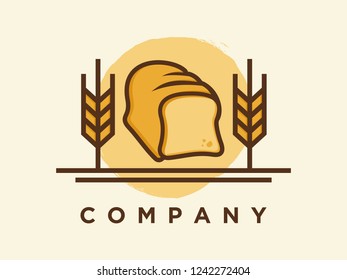 simple and clean illustration bakery logo
